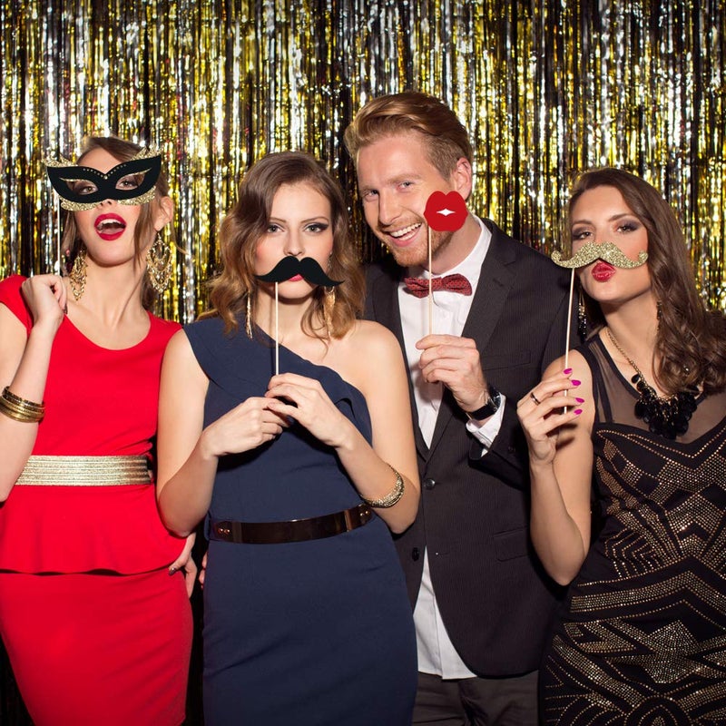 Perfect Occasion Fully Assembled 60th Birthday Photo Booth Props - Set of 30 - Black & Gold Selfie Signs - 60th Party Supplies & Decorations - Cute Bday Designs with Real Glitter - Did We Mention No DIY - Image 5